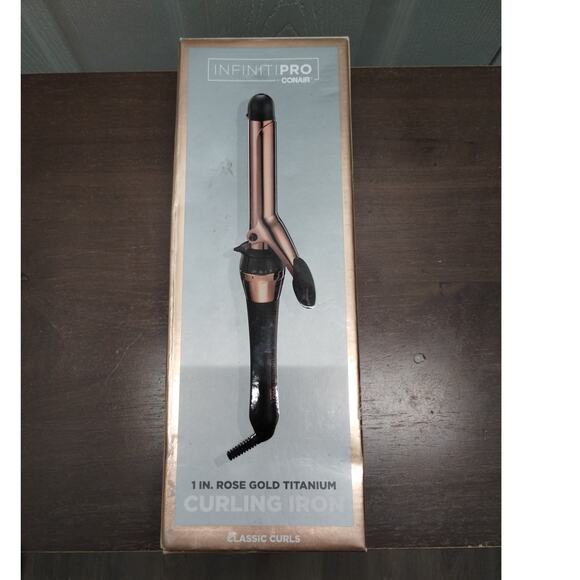 NEW InfinitiPro by Conair 1 1/2" Rose Gold Titanium Curling Iron CD252N - Picture 1 of 5